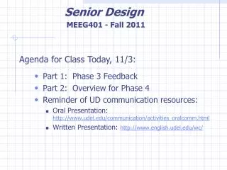 Part 1: Phase 3 Feedback Part 2: Overview for Phase 4 Reminder of UD communication resources: