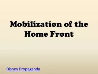 Mobilization of the Home Front