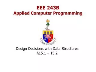 EEE 243B Applied Computer Programming