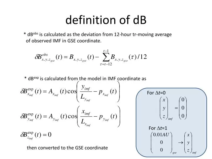 definition of db
