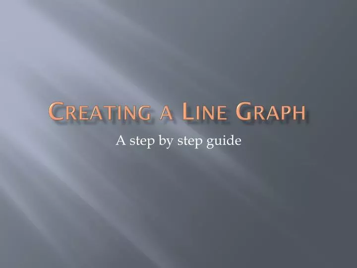 creating a line graph