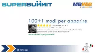 100 1 modi per apparire