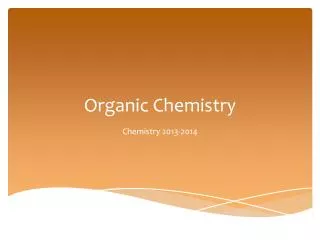 Organic Chemistry