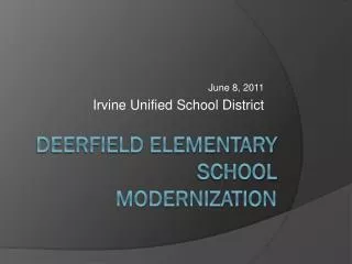 Deerfield Elementary School Modernization