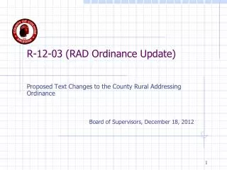 R-12-03 (RAD Ordinance Update)