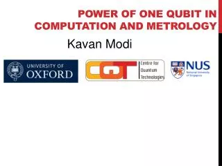 Power of one qubit in computation and metrology