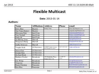 Flexible Multicast
