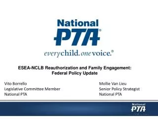 ESEA-NCLB Reauthorization and Family Engagement: Federal Policy Update