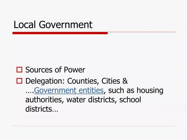 local government