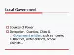 Local Government - slide 1