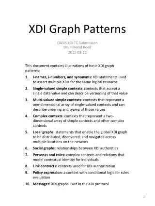 XDI Graph Patterns