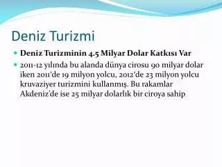 deniz turizmi