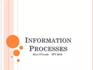 information processes