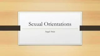 Sexual Orientations