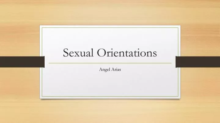 sexual orientations