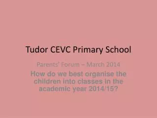Tudor CEVC Primary School