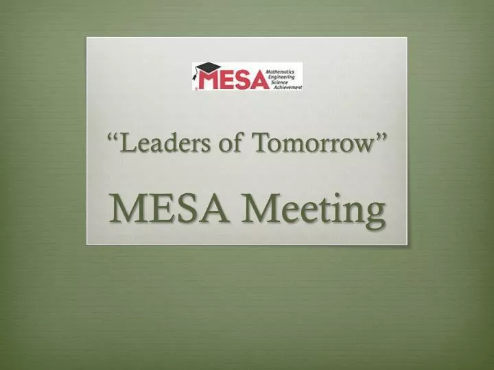 mesa meeting
