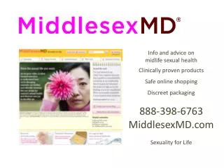 Info and advice on midlife sexual health C linically proven products Safe online shopping