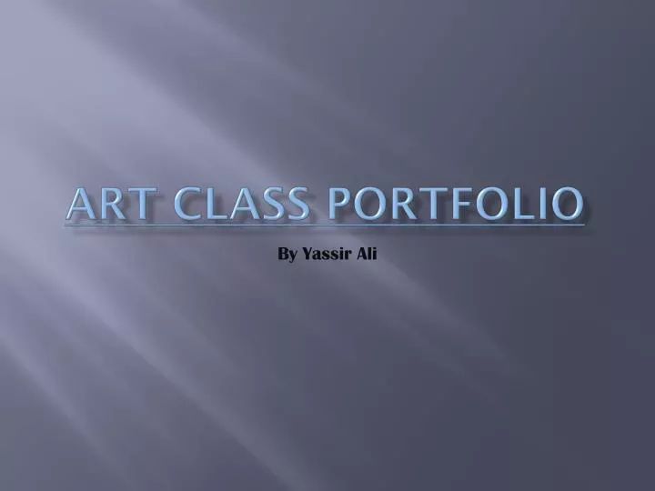 art class portfolio