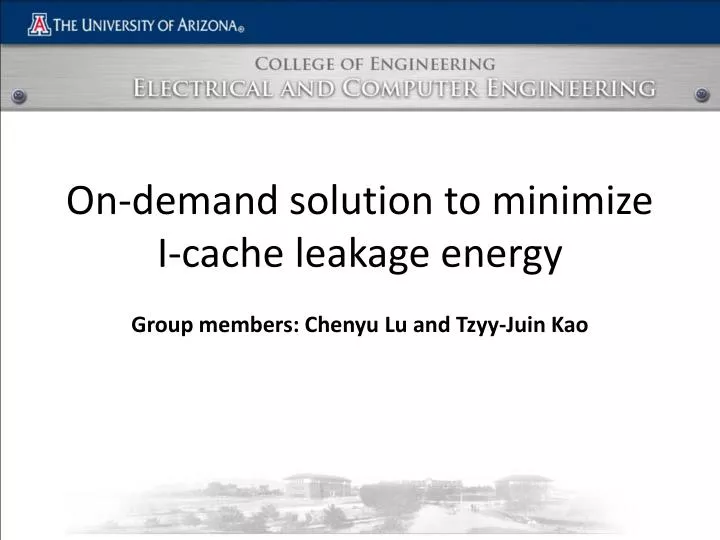 on demand solution to minimize i cache leakage energy