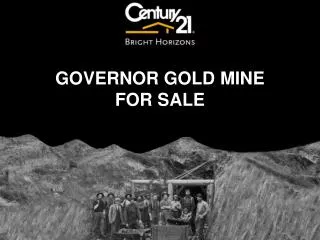 GOVERNOR GOLD MINE FOR SALE