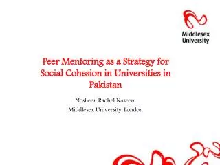 Peer Mentoring as a Strategy for Social Cohesion in Universities in Pakistan