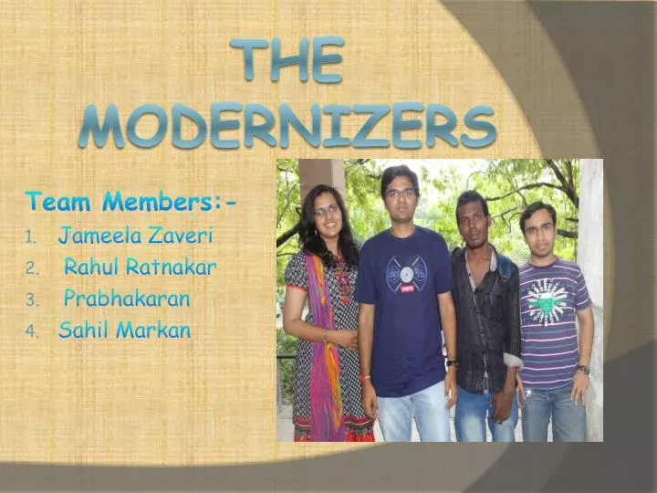 team members jameela zaveri rahul ratnakar prabhakaran sahil markan