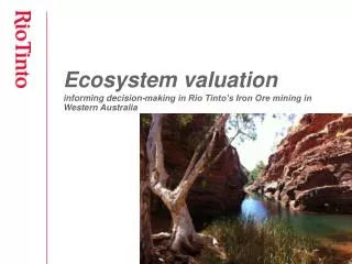 Ecosystem valuation