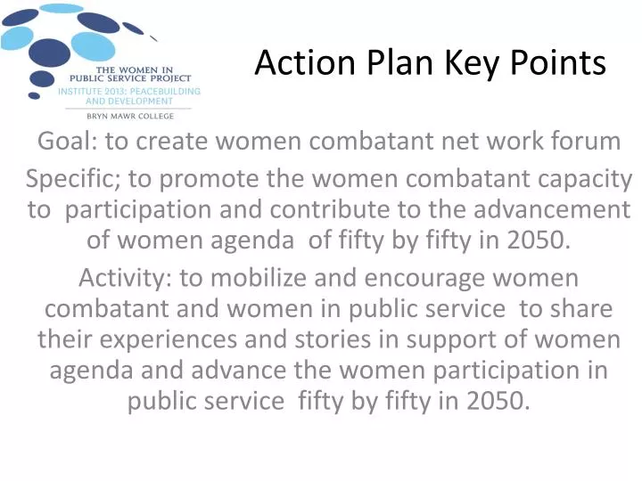 action plan key points