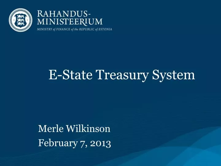 e state treasury system
