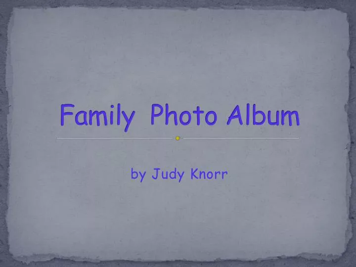 family photo album