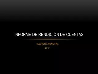 informe de rendici n de cuentas