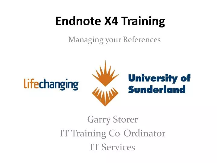 endnote x4 training