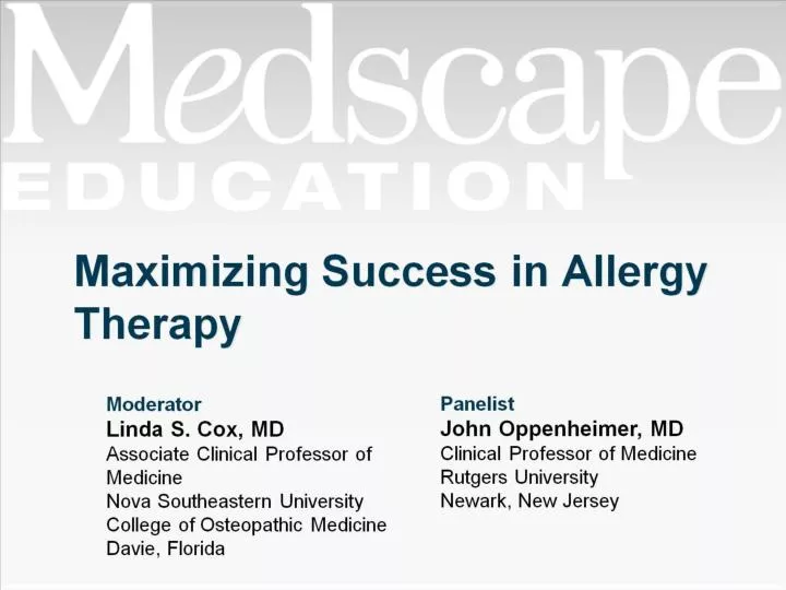 maximizing success in allergy therapy