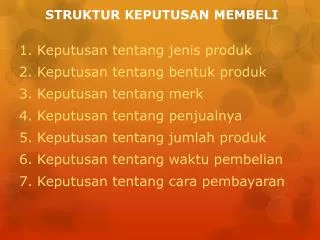 struktur keputusan membeli