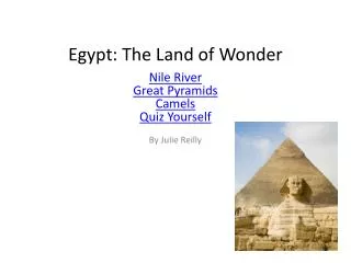 Egypt: The Land of Wonder