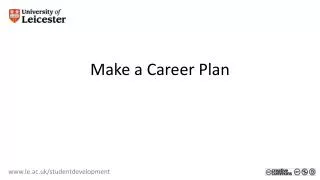 Make a Career Plan