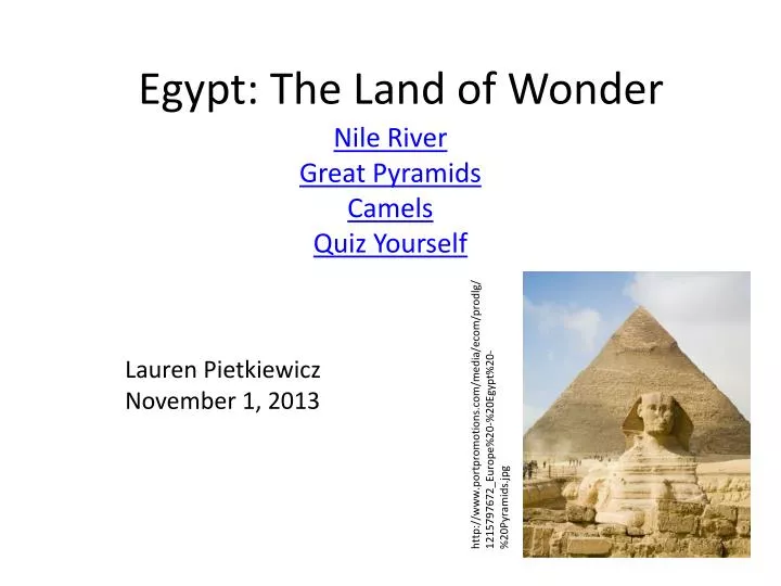 egypt the land of wonder