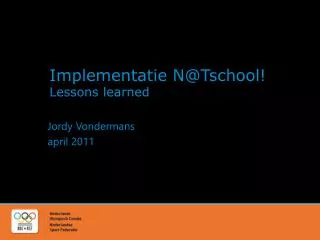 implementatie n@tschool lessons learned