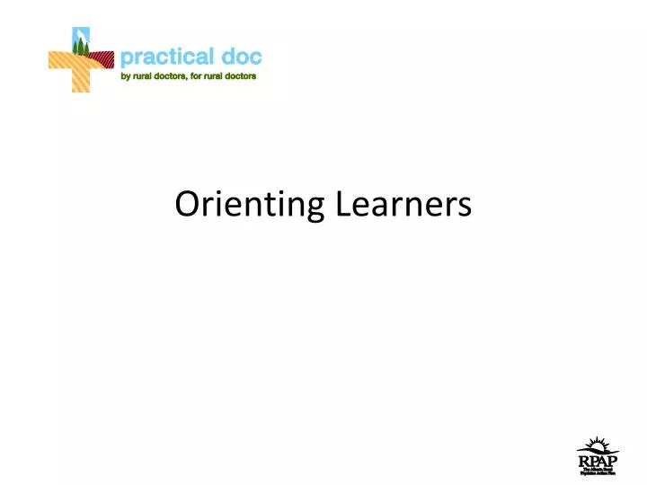 orienting learners