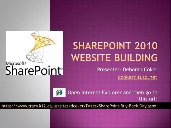 sharepoint 2010 website building