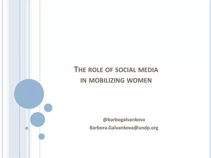 the role of social media in mobilizing women