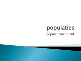 populaties