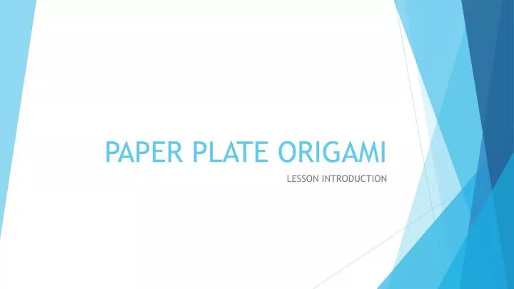 paper plate origami