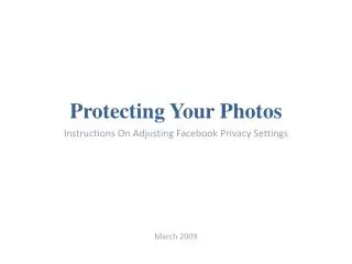 Protecting Your Photos