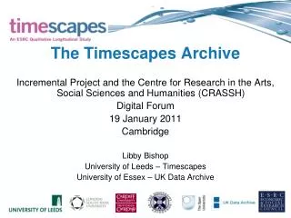 The Timescapes Archive