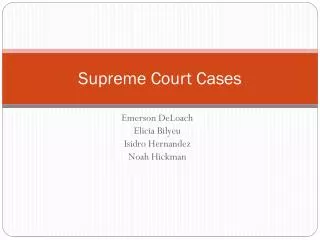 Supreme Court Cases