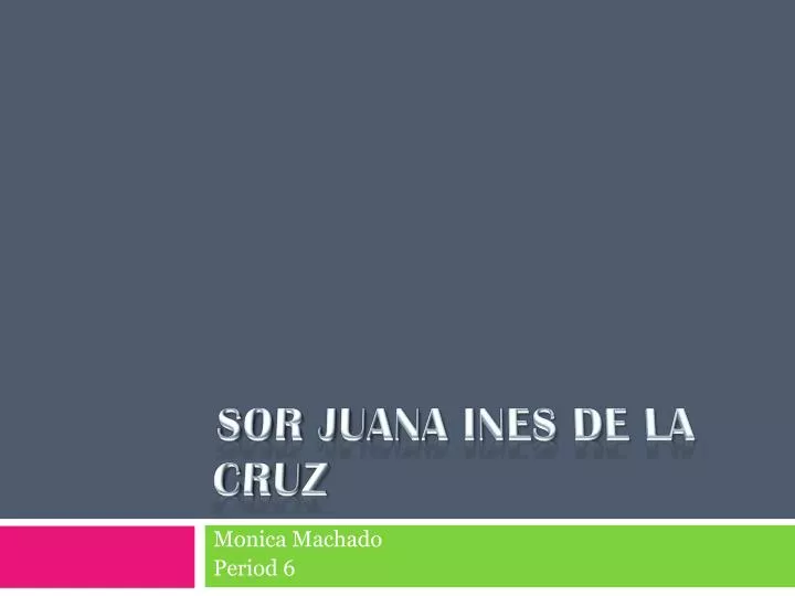 sor juana ines de la cruz