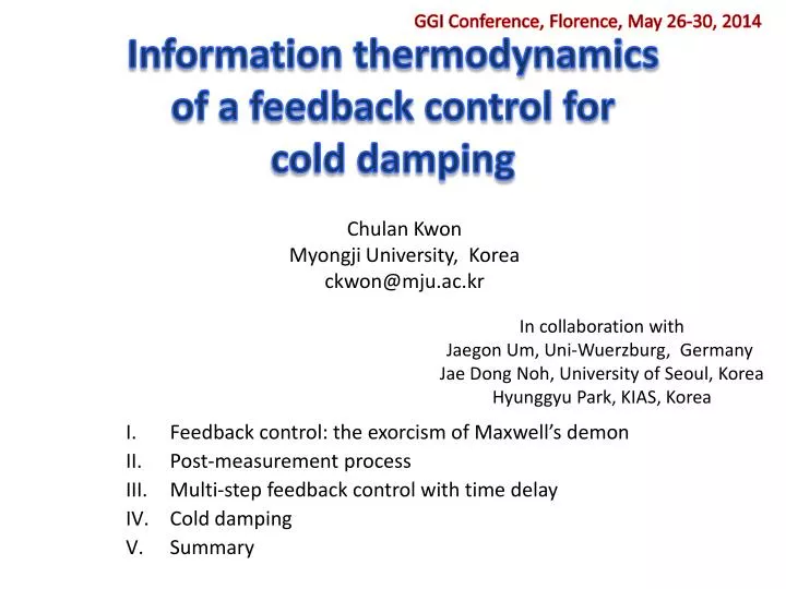information thermodynamics of a feedback control for cold damping