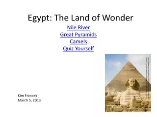 Egypt: The Land of Wonder